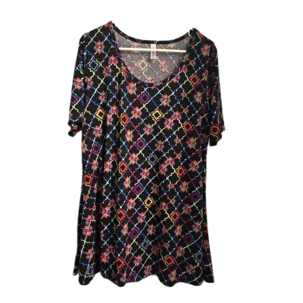 Lot Of 2 LuLaRoe Perfect T Shirts Top Swing Shape Half Sleeve Shirt Size XL